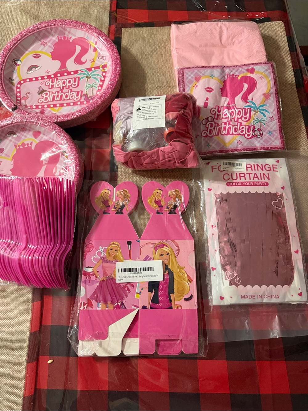 Pink Happy Birthday Party Supplies Kit - Unbranded